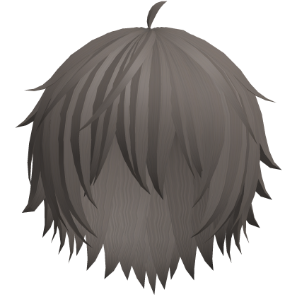 long messy shaggy anime boy hair in ash Roblox item