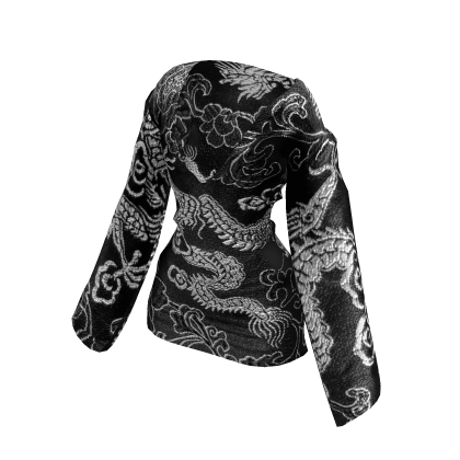 Kimono Mini Dress (Black)