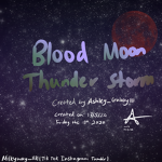 Blood moon Thunder storm