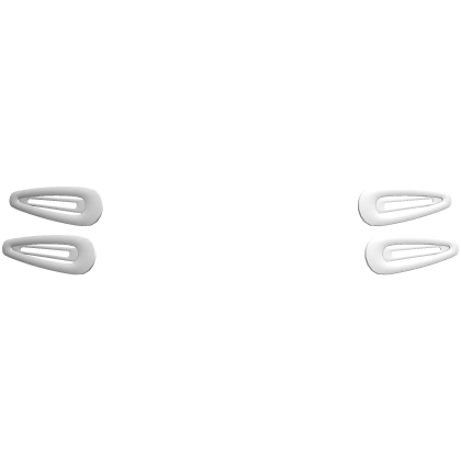 White Y2K Hair Clips Roblox item