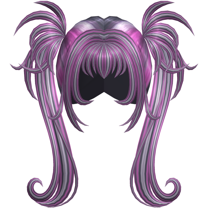 Pink Silver Gothic Spiky Twintails with Curls