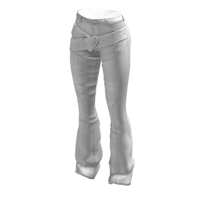 Flaredenim Mcbling Cyber Y2K swag 白 クロス Y2K White Flared Jeans 