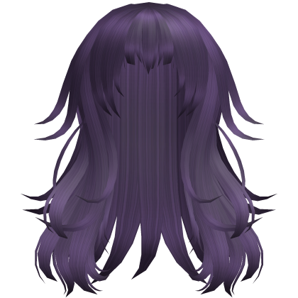 Anime Messy Long Hair w/ Spiky Ends (Purple)