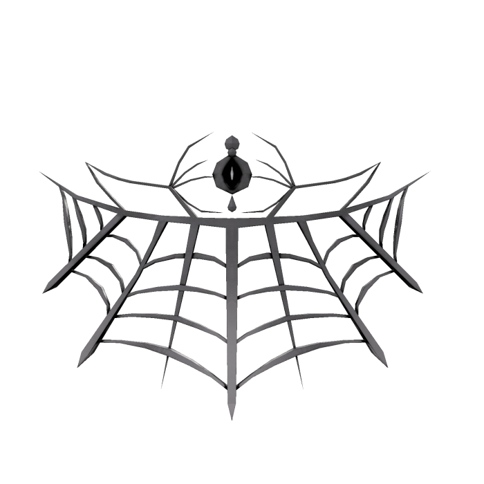 Silver Spider Web Empress Veil