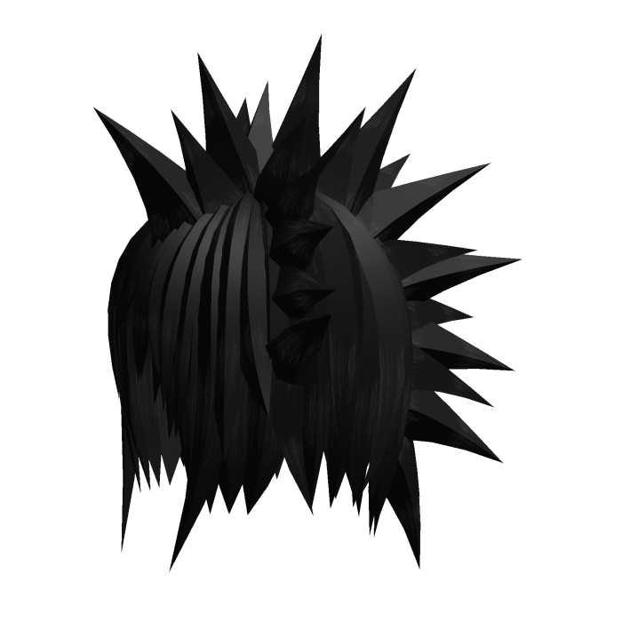 Black Messy Rockstar Punk Spiky Hair
