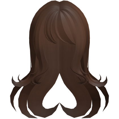adorable dolly heart flowy long hair brown