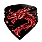 💎⚡ [GLOWS] Crimson Red Lightning Dragon Bandana ⚡