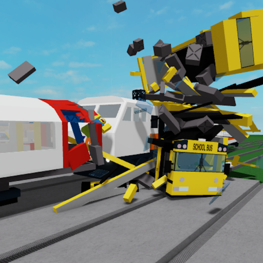 قطار يصطدم بسيارة للعرب القطار مقابل السيارة للعرب official Roblox game thumbnail