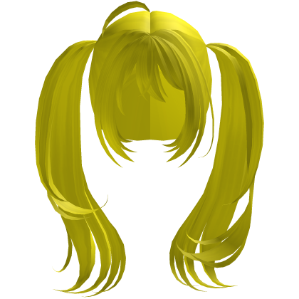 Yellow Big long anime tails egirl cute kawaii