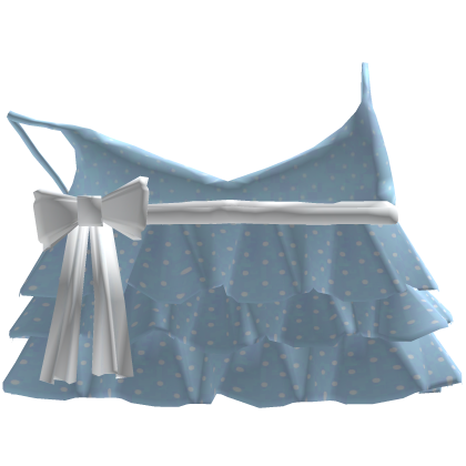 ♡ blue & white summer ruffled kawaii cute tank top