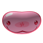Pink silly jelly bean