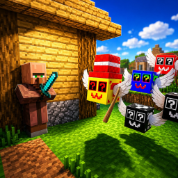 Village Vs Lucky Blocks!