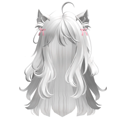 Cute Cat Ears Hairstyle(White)