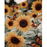 Cute sunflower wolfs