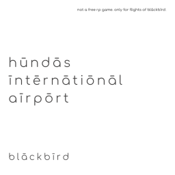 blackbird - hundas international airport
