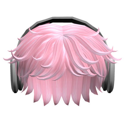 Curly Boy Hair with Headphones  Roblox item