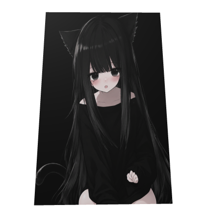 cute emo catgirl cape Roblox item