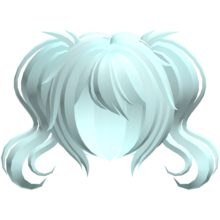 fluffy moe short swirly pigtails teal