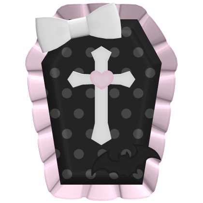 🤍 creepy cute coffin hair clip pastel pink