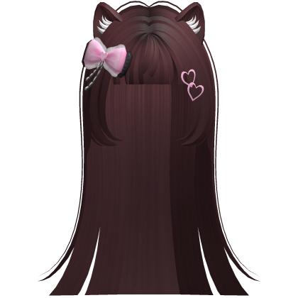 Dark Red Cute Moe Kitty Cat Hair