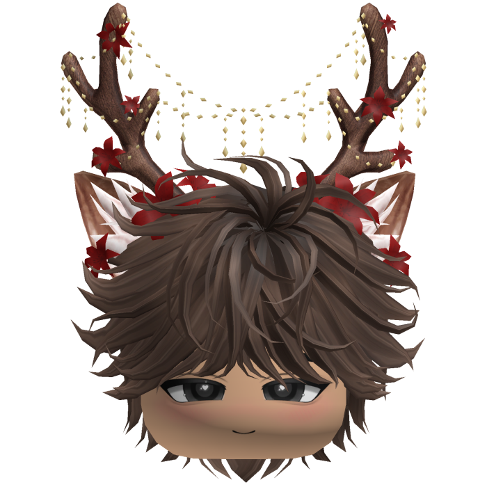 Christmas Messy Hair w/ Antlers