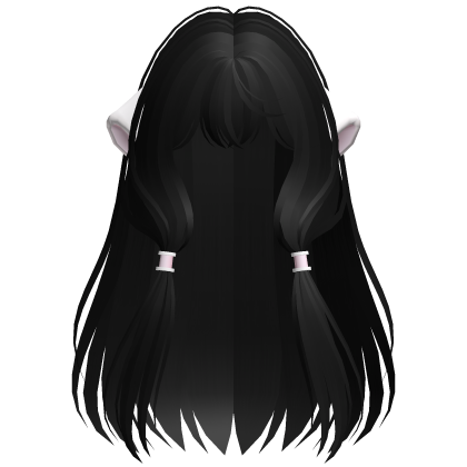 ♡ cutesy chobits chii anime hair in black