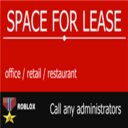For Lease sign Roblox decal