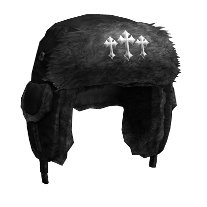 Triple Cross Black Ushanka