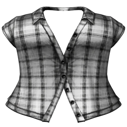 gothic plaid button up jacket 3.0 ꒰white꒱ | Roblox Item - Rolimon's