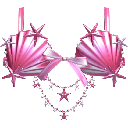 Pink Sea Shell Mermaid Siren Pearl Bikini Top | Roblox Item - Rolimon's