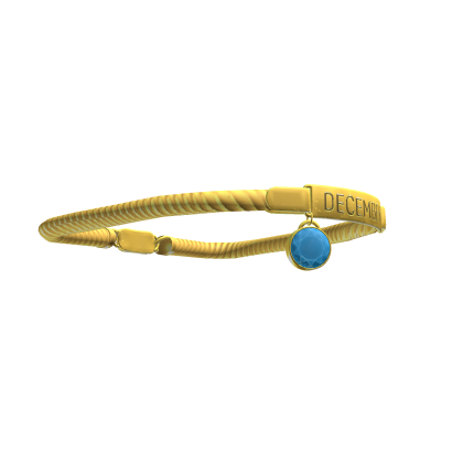 December Birthstone Bracelet in Gold