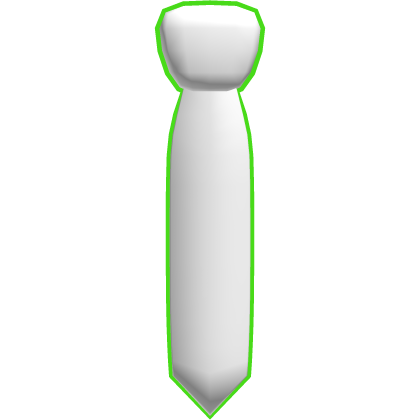 White Tie with Green Cartoony Outline Roblox item