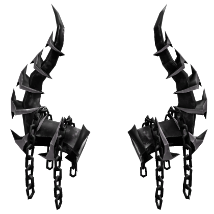 Black Iron Chain Horns