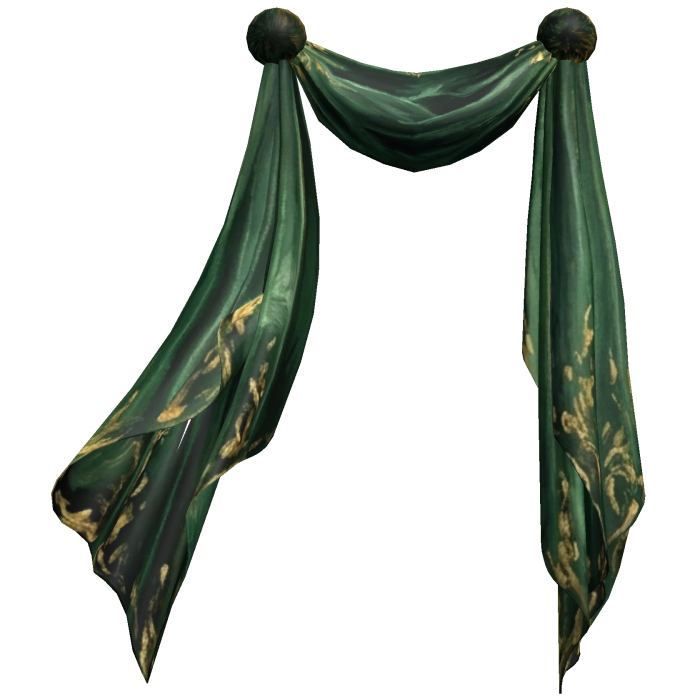 Green & Gold Draped Scarf