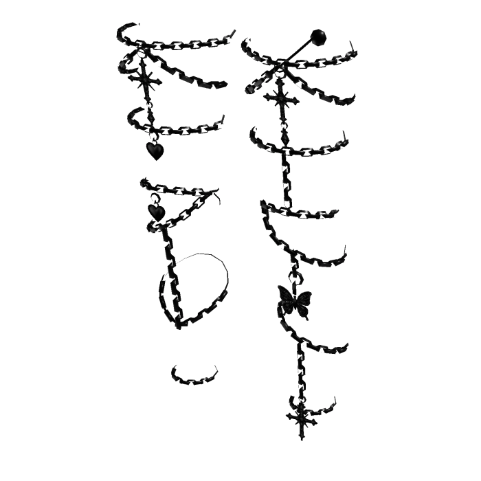 Leg Jewelry Chain Anklets & Charms - Black