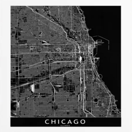 black chicago map Roblox decal