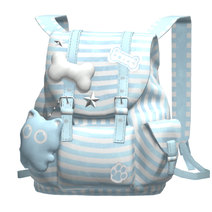 Light Blue Cute Bone Y2k Backpack