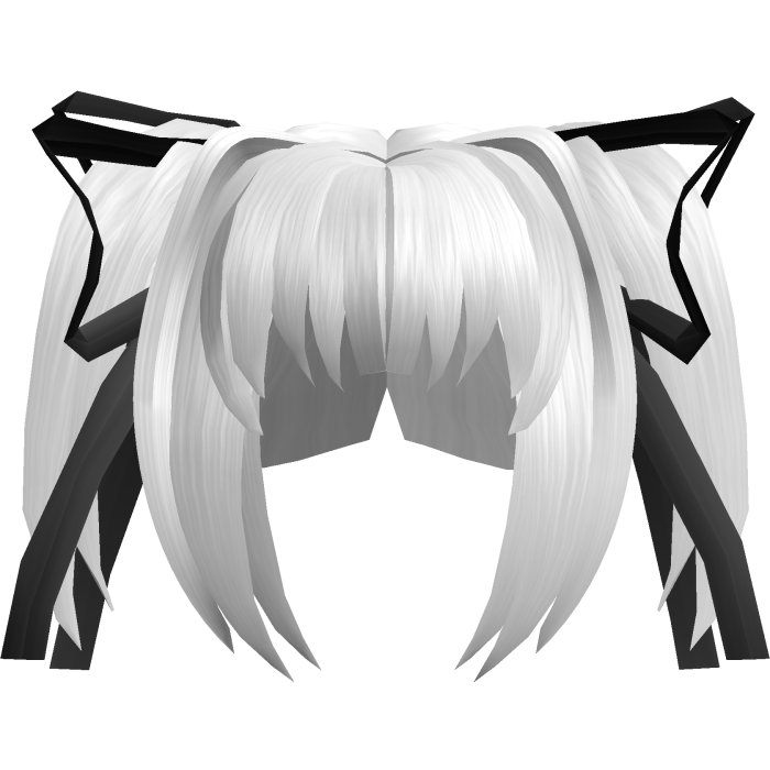 ˚꒰ moe 2000s anime white pigtails with ribbons┊✚