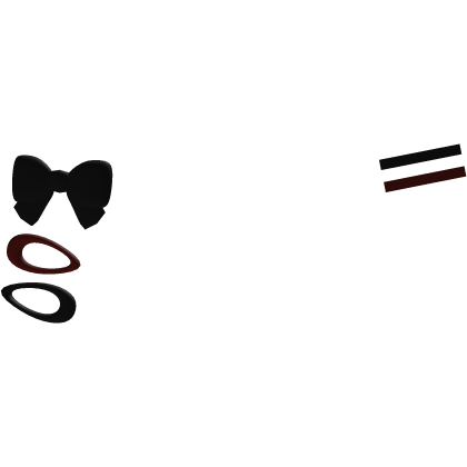 † : emo bow hair clips black & red Roblox item