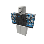 Res Camo Shirt, Long Sleeve, Blue