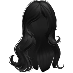 ♡ silky long ethereal hair in black 