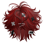❗Red Wispy Emo Boy Hair
