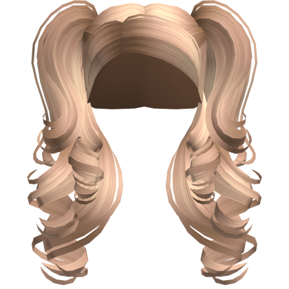 Fluffy Curly Latina Pigtails Silky Blonde