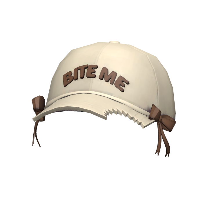 [NEW 🚨] "BITE ME" Cap with Bows in Cream/Brown 