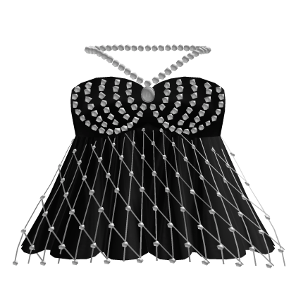 Sweetheart Black Pearly Classy Ruffled Dress thumbnail