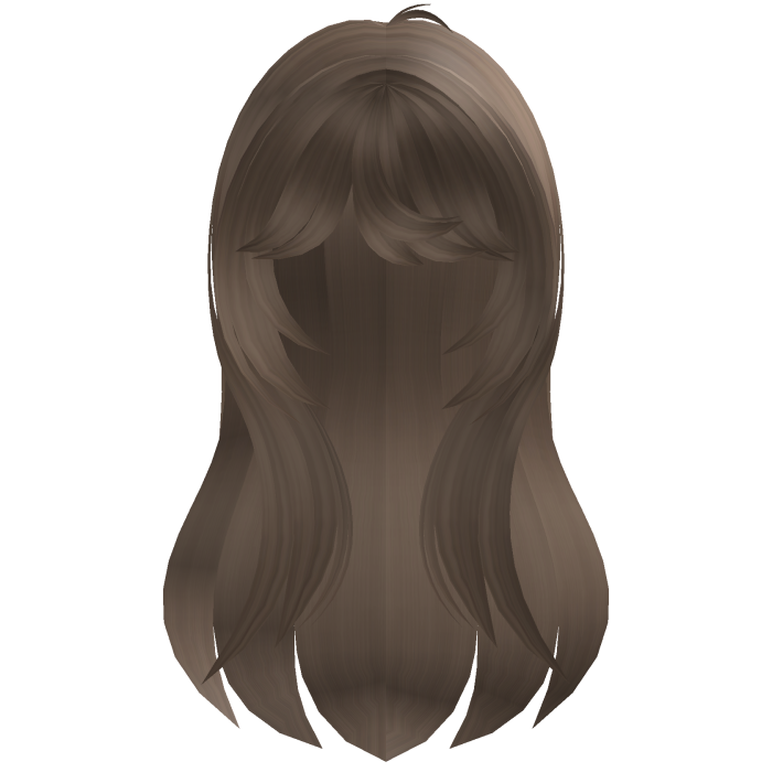 sweet overgrown messy straight hair in light brown