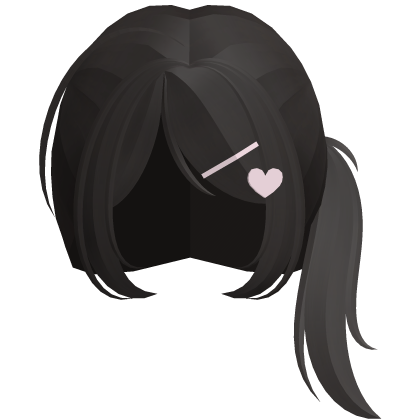 Cute Kawaii Side Ponytail w Clips in Brown Roblox item