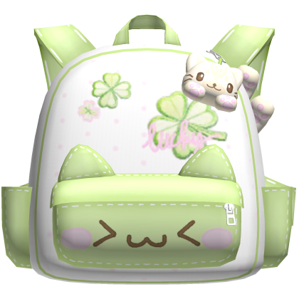 ♡ 1.0 lucky clover kitty backpack in green