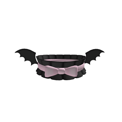 cute choker w bow and bat wings