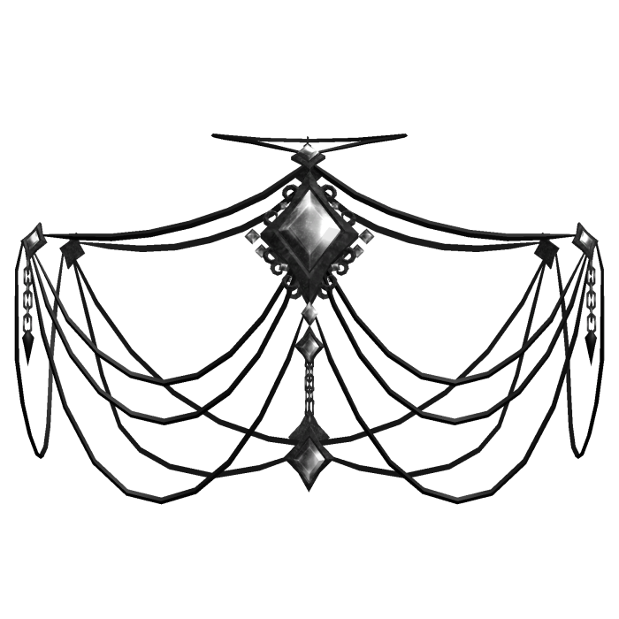 Black Gemstone Gothic Chain 3.0